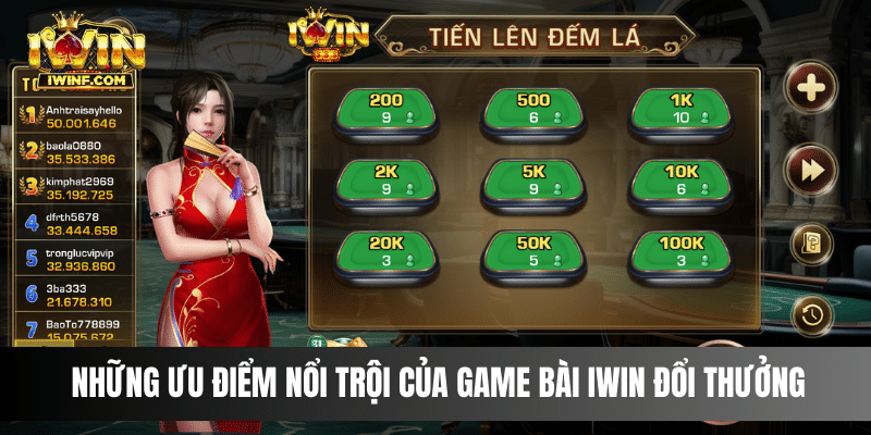 Những ưu điểm nổi trội của Game Bài IWIN đổi thưởng