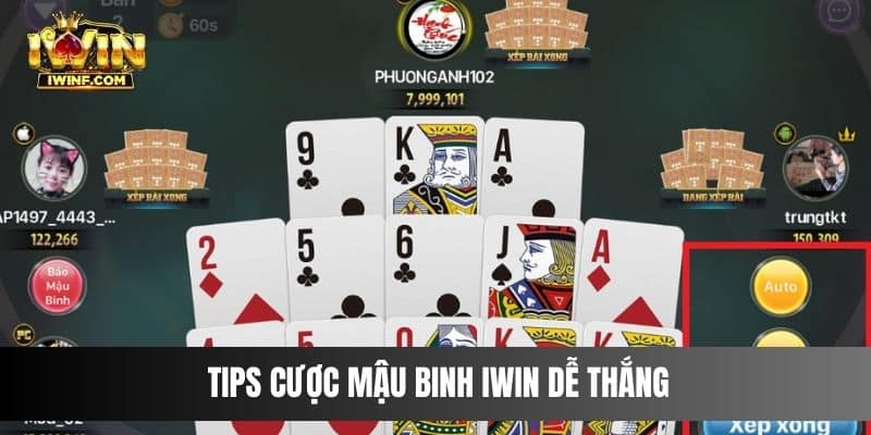 Tips cược Mậu Binh IWIN dễ thắng